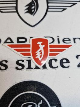 Zündapp Original Aufkleber , Flügelwappen Rot/weiß